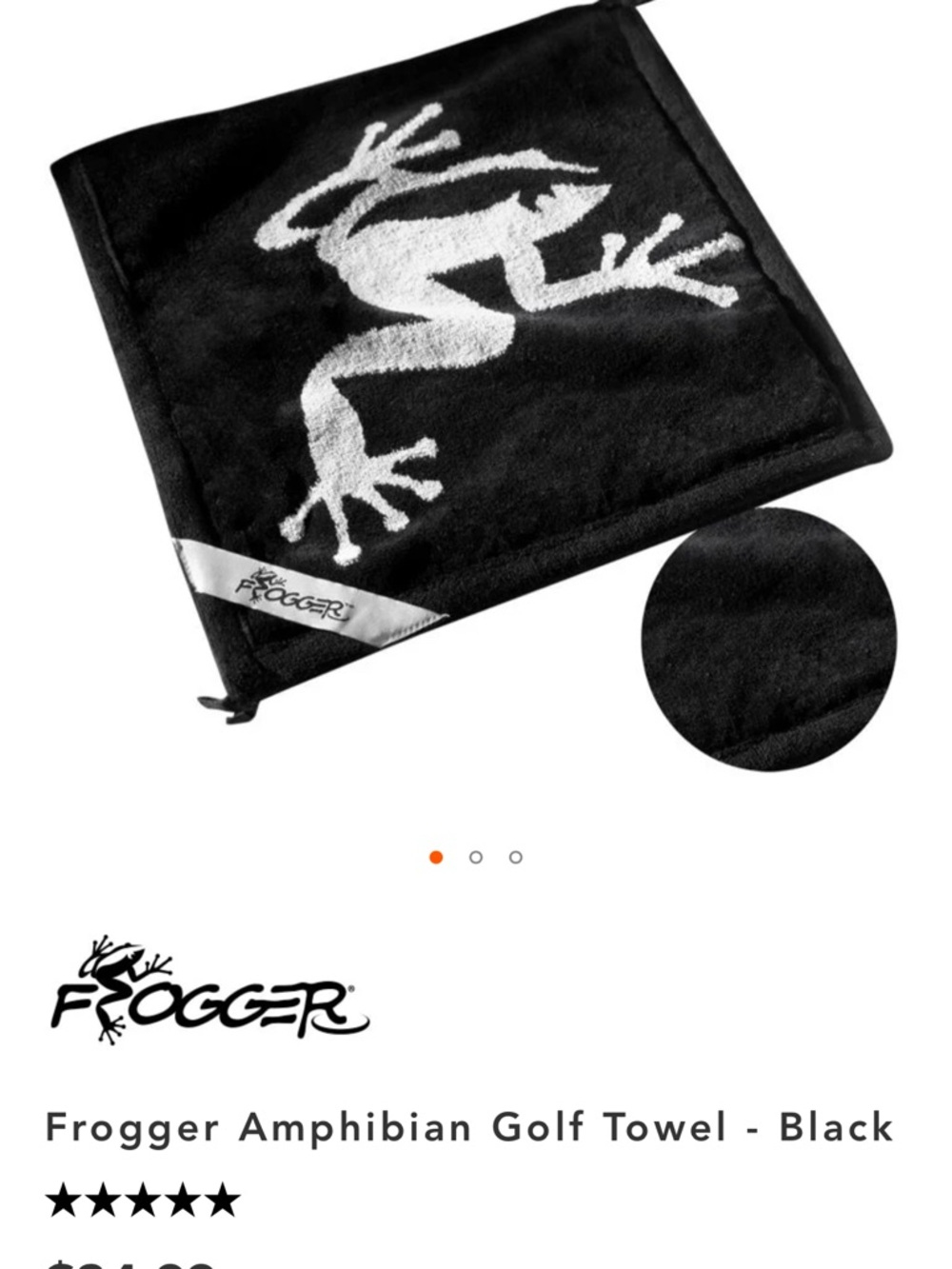 Amphibian Golf Towel - Black